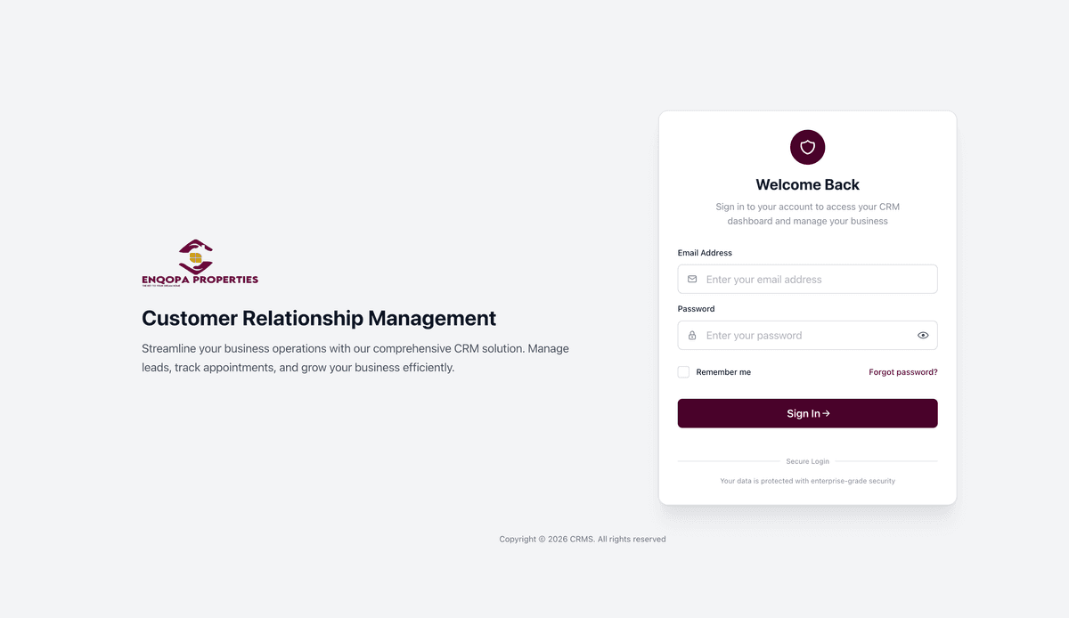 Real Estate CRM & Property Management screenshot